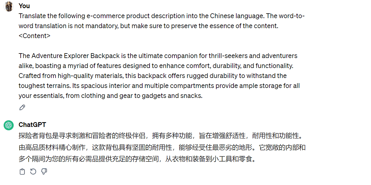  Translate Product Descriptions into Other Languages