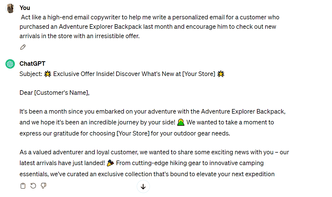 Write Personalized Emails to Customers